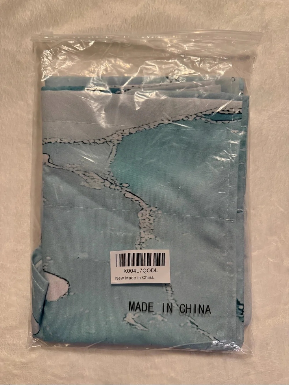 Turquoise Marble Watercolor Window Curtains 28”x36”